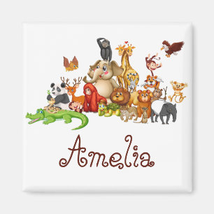 Personalisierte Kinder-Tiere  Magnet