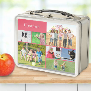 Personalisierte Kindercollage Foto Rückkehr zur Sc Metall Brotdose