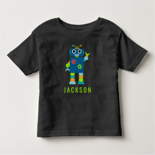 Personalisierte Kinderentzückende Roboter-Jungen Kleinkind T-shirt
