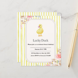 personalisierte Kindergeburtstag-Karte mit Ente