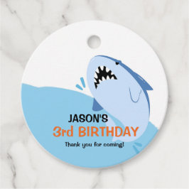 Personalisierte Kinderhaie Geburtstagsparty Geschenkanhänger