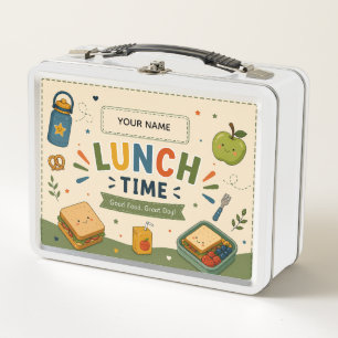 Personalisierte Kindermittagessen-Box Mittagesse Metall Brotdose