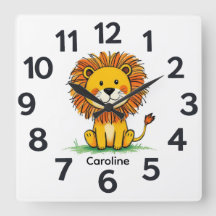 Personalisierte Kinderwanduhr