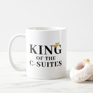 Personalisierte King Of The C-Suites Goldkrone Kaffeetasse