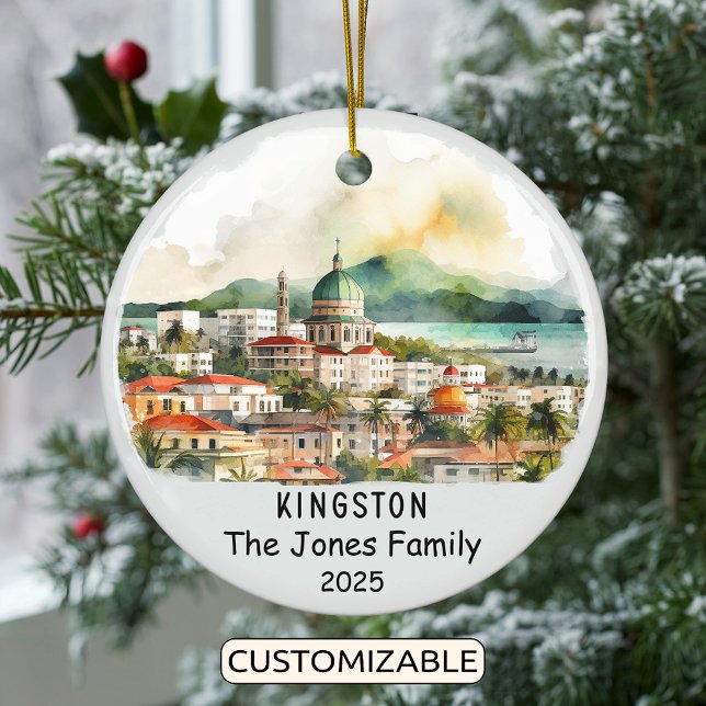 Personalisierte Kingston Ornament, Jamaika Keramik Ornament (Von Creator hochgeladen)