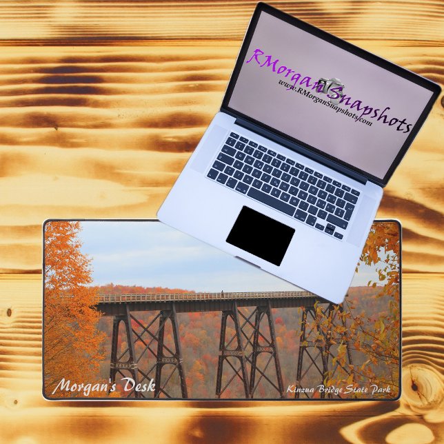 Personalisierte Kinzua Bridge Staat Park Bridge Schreibtischunterlage (Von Creator hochgeladen)