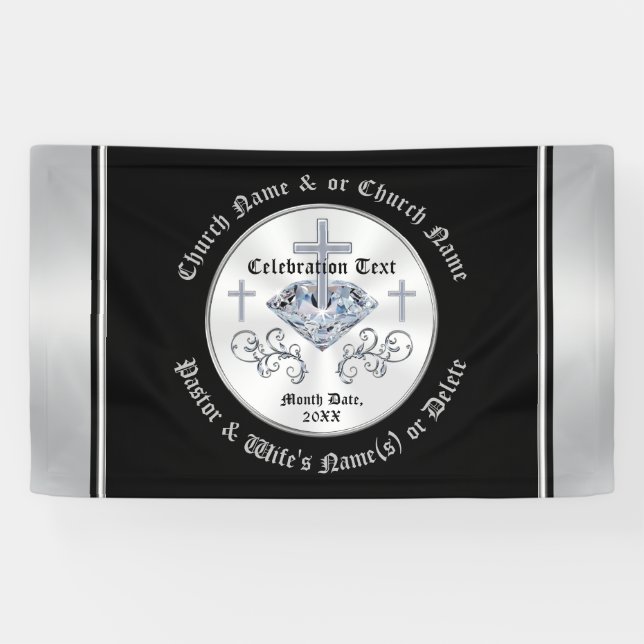 Personalisierte kirchliche Banner für JEDES JEDES  (Horizontal)