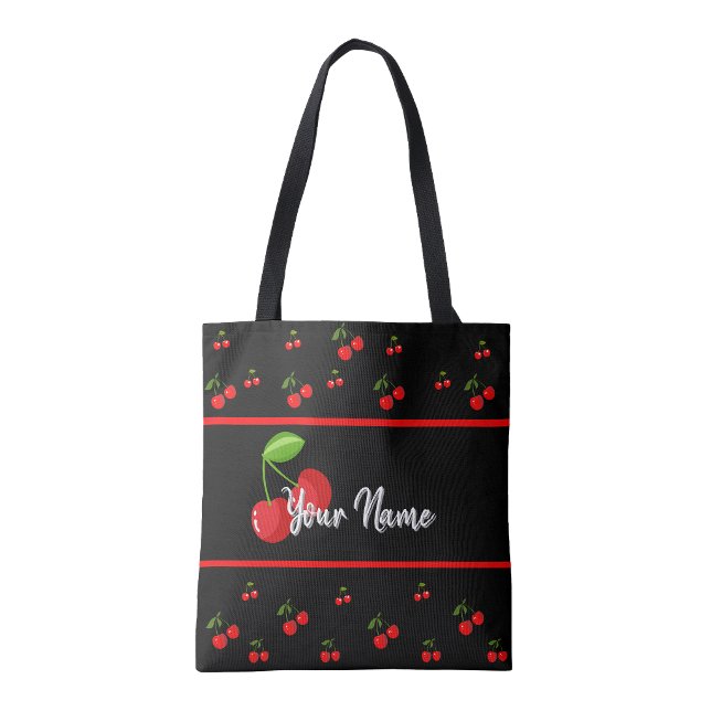 Personalisierte Kirsch-Druck-Tasche (Cherry print shopping Book Tote Bag)