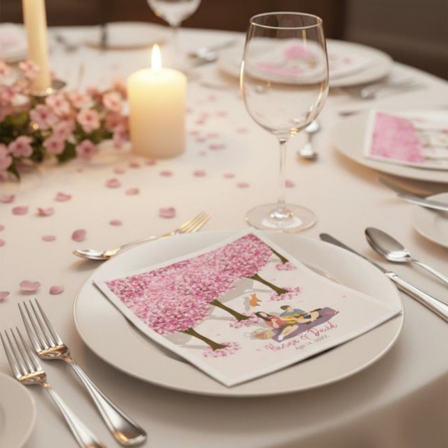 Personalisierte Kirschblüten-Picknickservietten Serviette (Von Creator hochgeladen)