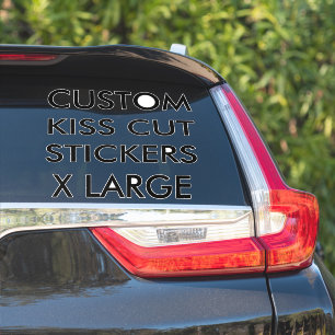 Personalisierte KISS-SCHNITTSTECKER 14"x14" XL Aufkleber