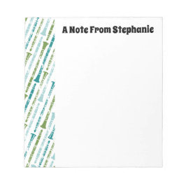 Personalisierte Klarinette-Player-Geschenkartikel Notizblock