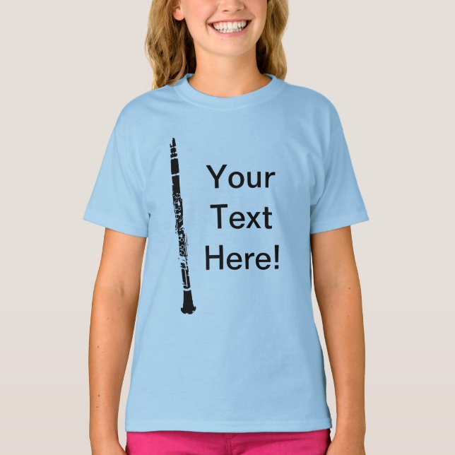 Personalisierte Klarinette T-Shirt (Vorderseite)