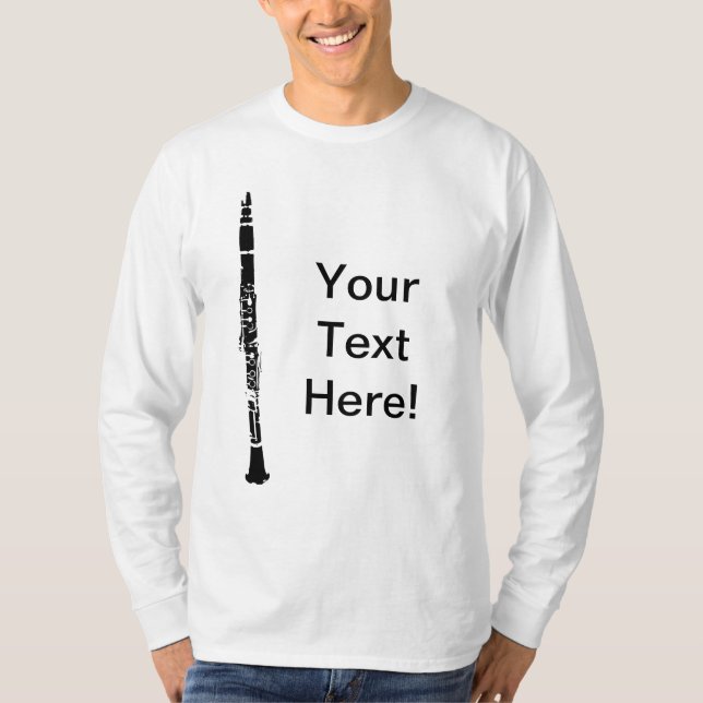 Personalisierte Klarinette T-Shirt (Vorderseite)