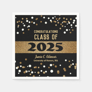 Personalisierte Klasse 2025 Absolventin Serviette