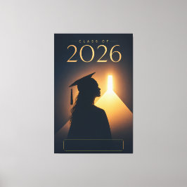Personalisierte Klasse 2026 Future Grad Design Leinwanddruck
