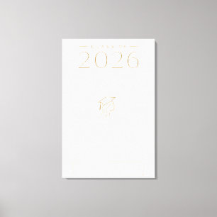 Personalisierte Klasse 2026 Name Elegante Kunst Leinwanddruck