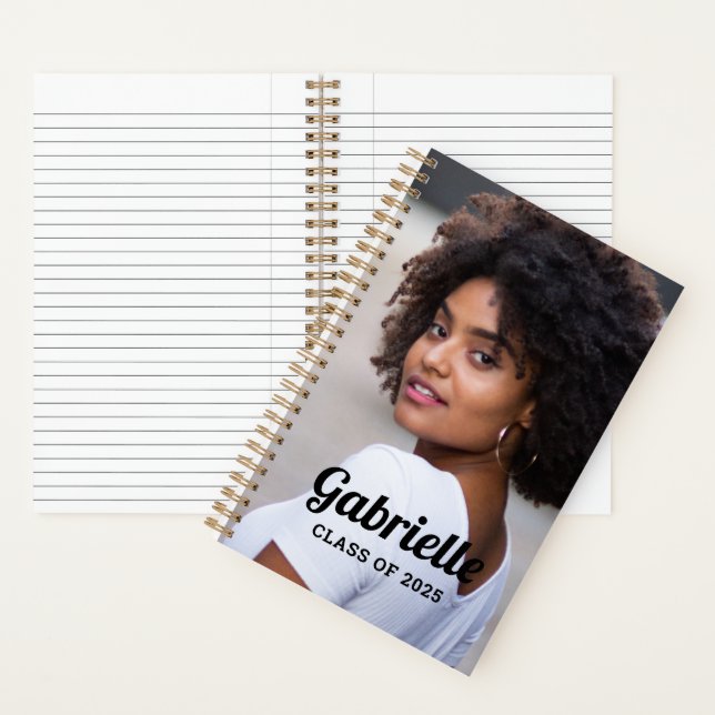 Personalisierte Klasse des Black Abschluss Fotos 2 Notizbuch (Innen)