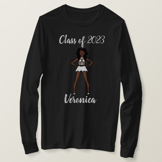 Personalisierte Klasse von Majorette Shirt White (Design vorne)
