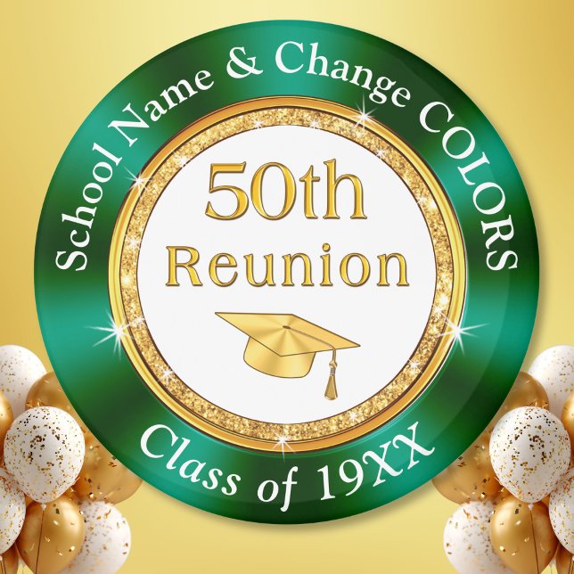 Personalisierte Klassentreffen-Geschenke. Klassent Magnet (50th class reunion ideas. 50th class reunion favors. Party favors for 50th class reunion. 50 yr.)