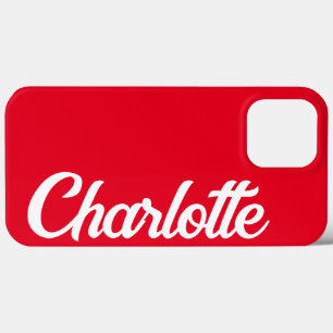Personalisierte klassische elegante Monogramm rote Case-Mate iPhone Hülle