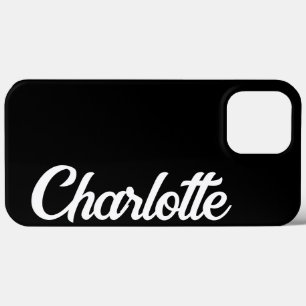 Personalisierte klassische elegante Monogramm-Schw Case-Mate iPhone Hülle