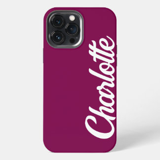 Personalisierte klassische elegante Monogramm-Wein iPhone 13 Pro Max Hülle