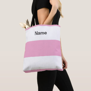 Personalisierte Klassische Pastellrosa + Weiße Str