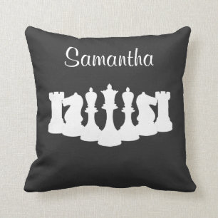 Personalisierte klassische Schachfiguren Queen Kissen