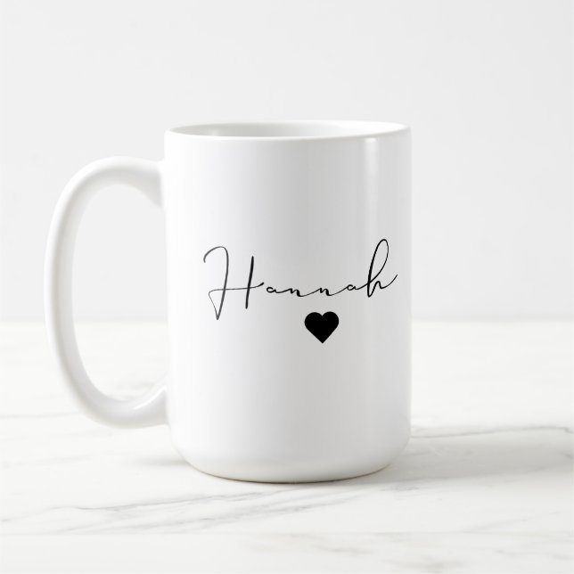 Personalisierte klassische Tasse, individuelle Nam Kaffeetasse (Links)