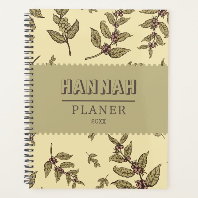 Personalisierte klassische und rustikale grüne Run Planer (Vorderseite)