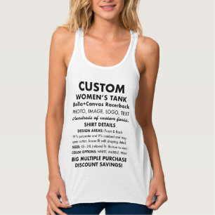 Personalisierte, klassische, weiße Tank-Oben für F Tank Top