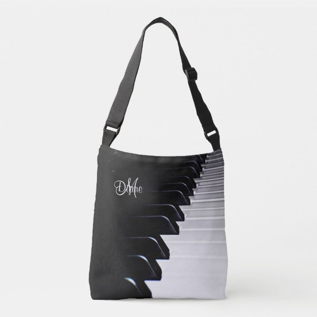 Personalisierte Klavier-Musik-Taschen-Tasche Tragetaschen Mit Langen Trägern (Vorderseite)