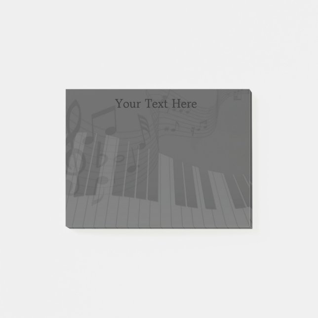 Personalisierte Klaviertastatur - Musiknotes poste Post-it Klebezettel (Vorderseite)