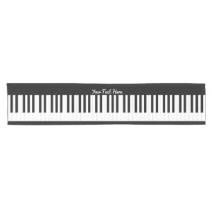 Personalisierte Klaviertastatur-Tasten Musik-Thema Kurzer Tischläufer