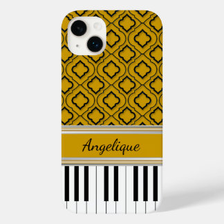 Personalisierte Klaviertasten Schwarze Quatrefolie Case-Mate iPhone 14 Plus Hülle