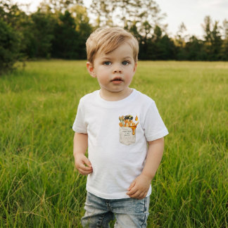 Personalisierte kleine Bestäuber-Faux-Tasche-Biene Kleinkind T-shirt