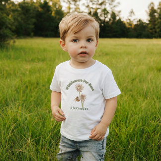 Personalisierte kleine Bestäuber Wildblumen Kleinkind T-shirt