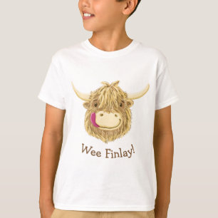 Personalisierte kleine Hamish Hochland-Kuh T-Shirt