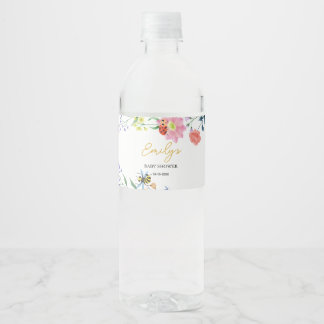 Personalisierte Kleine Liebeskäfer-Baby-Party Wasserflaschenetikett
