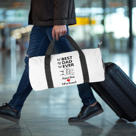 Personalisierte kleine Reisetasche 'Bester Vater ü Duffle Bag