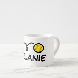 Personalisierte kleine Tasse mit niedlichem Softba