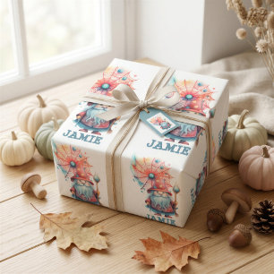 Personalisierte kleine Zauberer Halloween-Geschenk Geschenkpapier