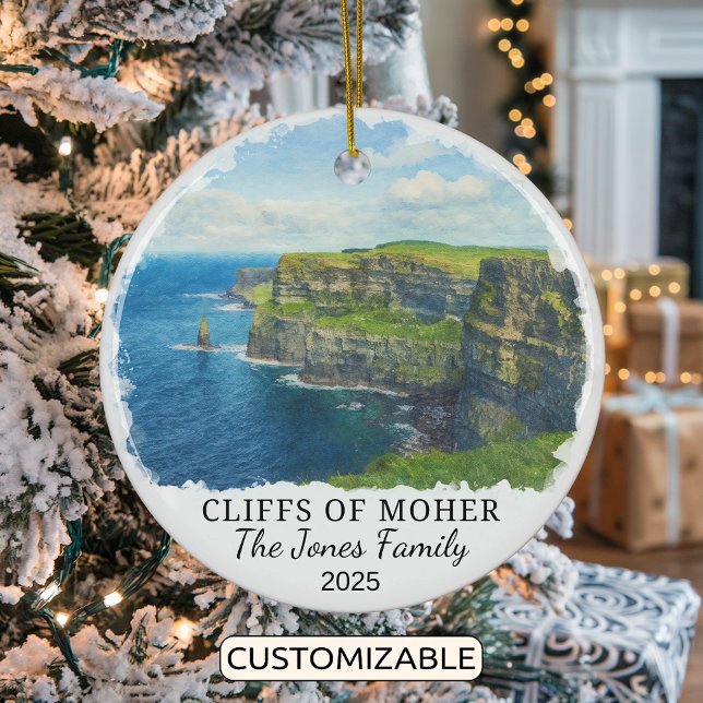 Personalisierte Klippen von Moher Ornament, Irland Keramik Ornament (Von Creator hochgeladen)