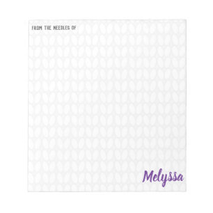 Personalisierte Knitterstich Notizblock