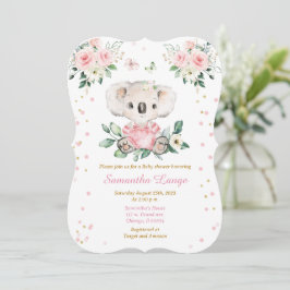 Personalisierte Koala Babyduschschschablone Einladung