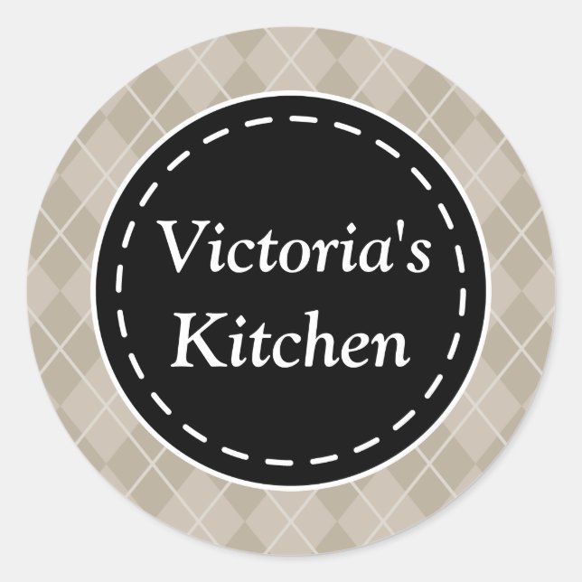 Personalisierte Koch-Geschenketiketten Sticker (Vorderseite)