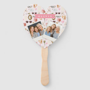 Personalisierte Kokette Rosa Vintage Weiblich Fächer