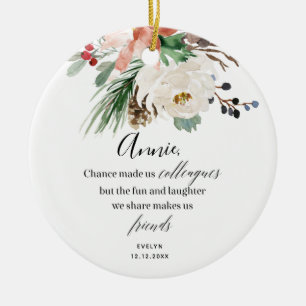 Personalisierte Kollegen Weihnachten Keramik Ornament