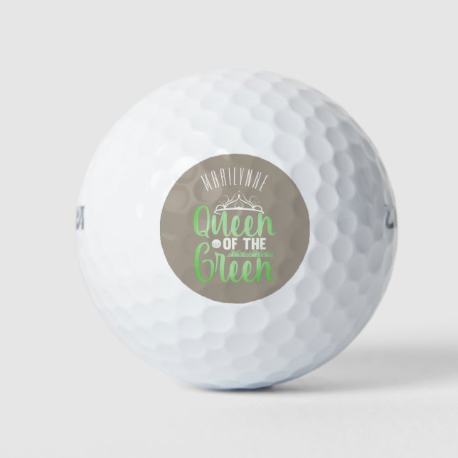 Personalisierte Königin der Grünen Golfball (Vorderseite)