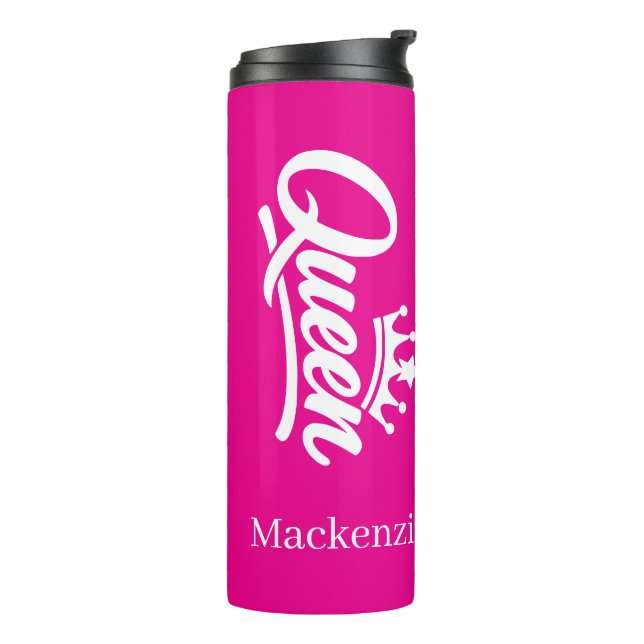 Personalisierte Königin Mit Krone Thermosbecher (Nach links gedreht)